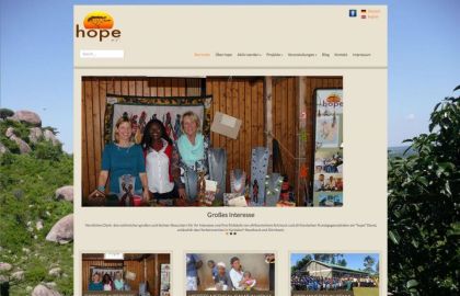 Wordpress-Webseite & Blog für den hope e.V.