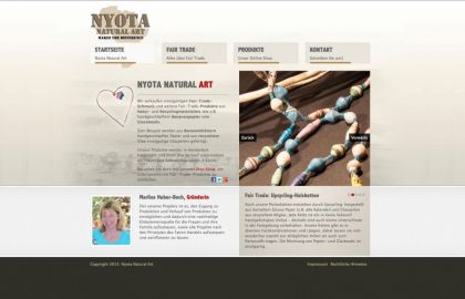 Contao-Webseite für die NGO Nyota Natural Art