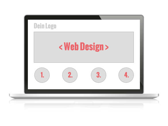 Monitor mit Webdesign